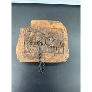 Vintage Hand Carved Wood Camel Wall Hook Rustic Decorative Entryway Hanger
